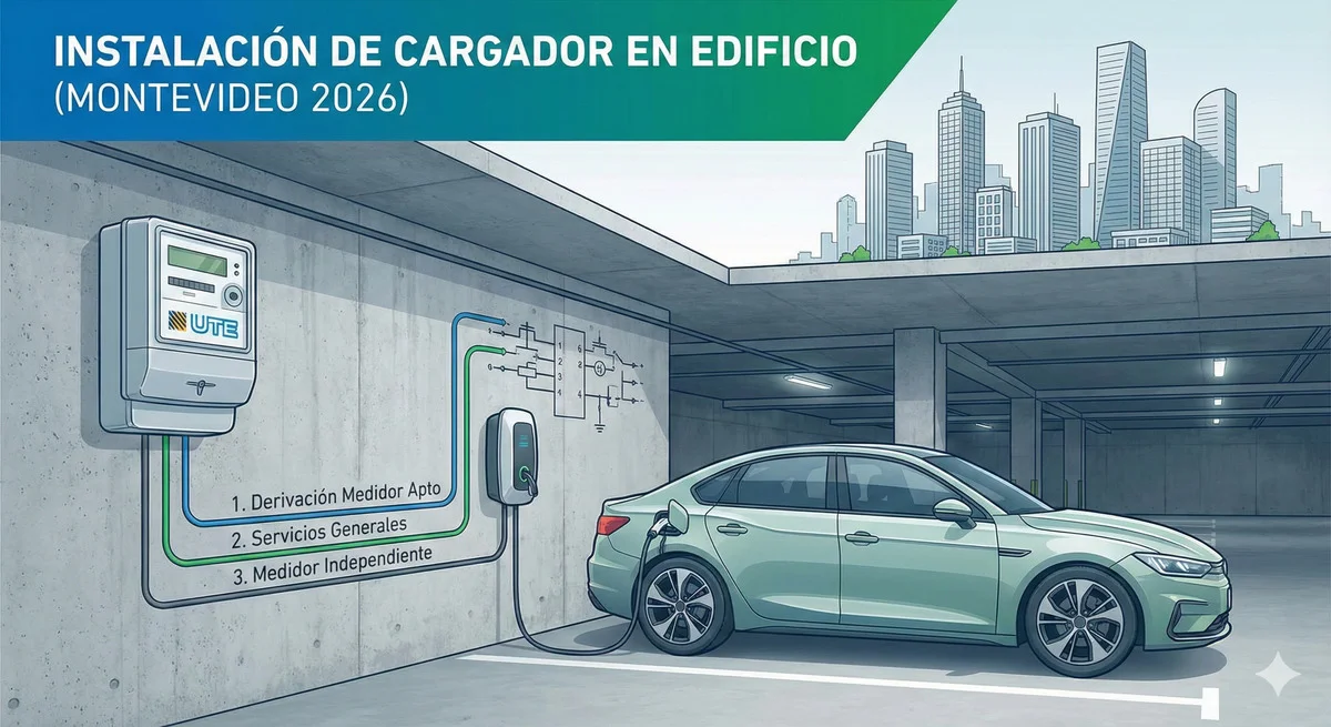 Cómo instalar un cargador en tu edificio de Montevideo (Guía UTE 2026)
